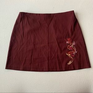 *SOLD* Dragon Print Mini Skirt